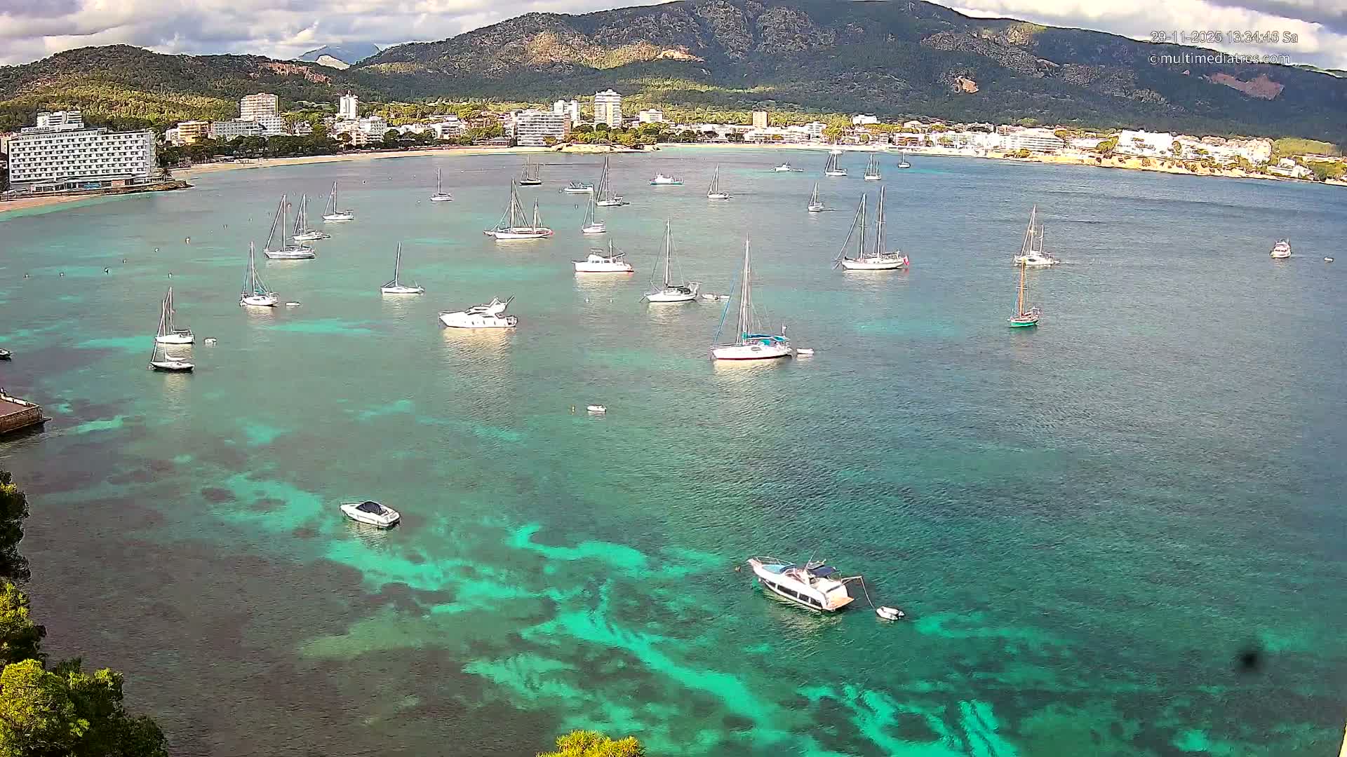 Mallorca, Magaluf - Palmanova Son Maties Beach Live Cam - Balearic Islands, Spain