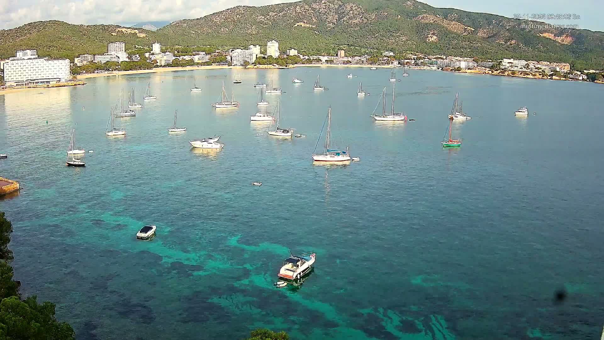 Mallorca, Magaluf - Palmanova Son Maties Beach Live Cam - Balearic Islands, Spain