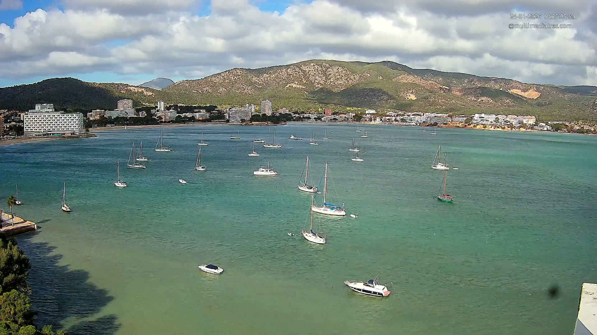 Mallorca, Magaluf - Palmanova Son Maties Beach Live Cam - Balearic Islands, Spain