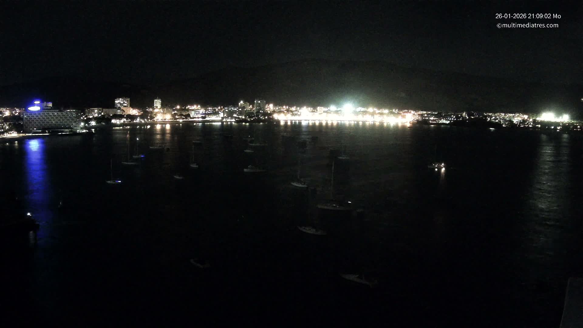 Mallorca, Magaluf - Palmanova Son Maties Beach Live Cam - Balearic Islands, Spain
