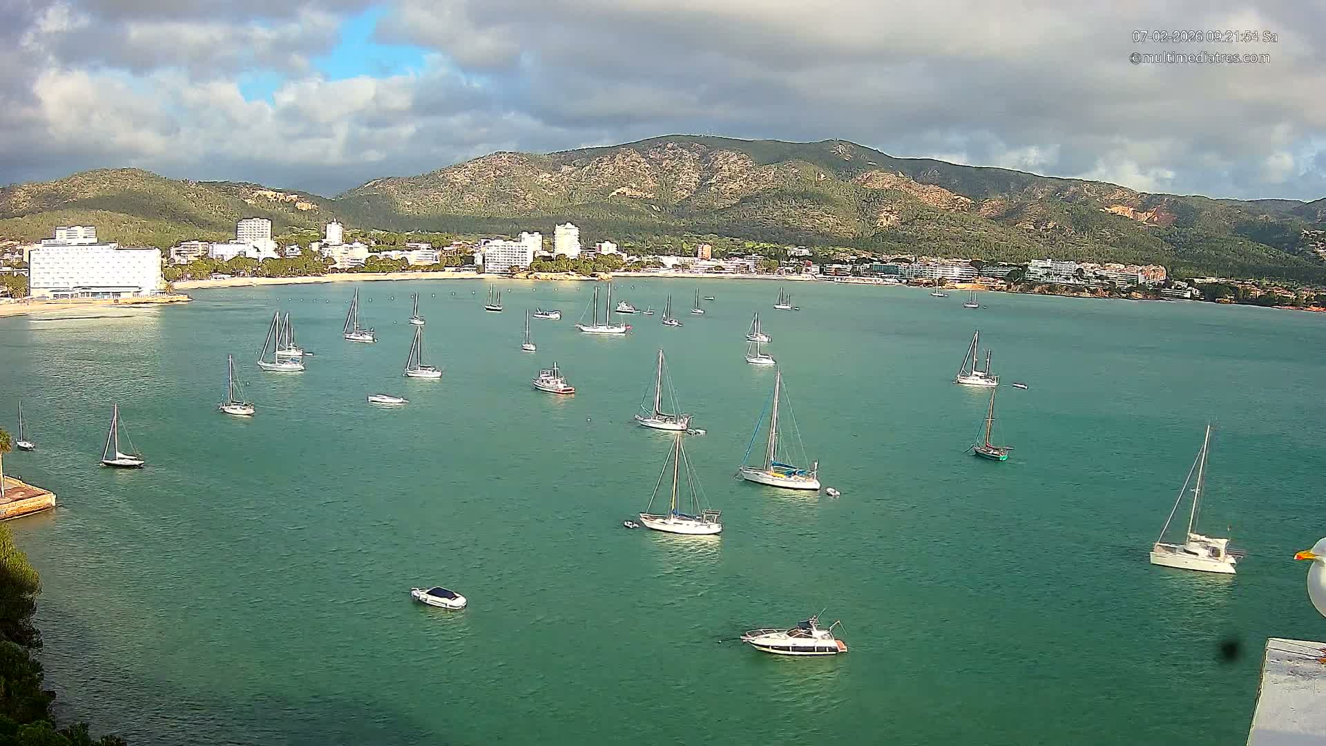 Mallorca, Magaluf - Palmanova Son Maties Beach Live Cam - Balearic Islands, Spain