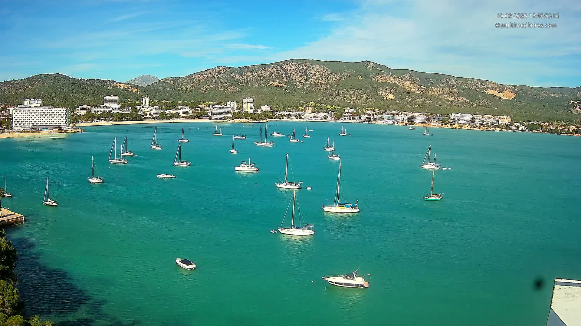 Mallorca, Magaluf - Palmanova Son Maties Beach Live Cam - Balearic Islands, Spain