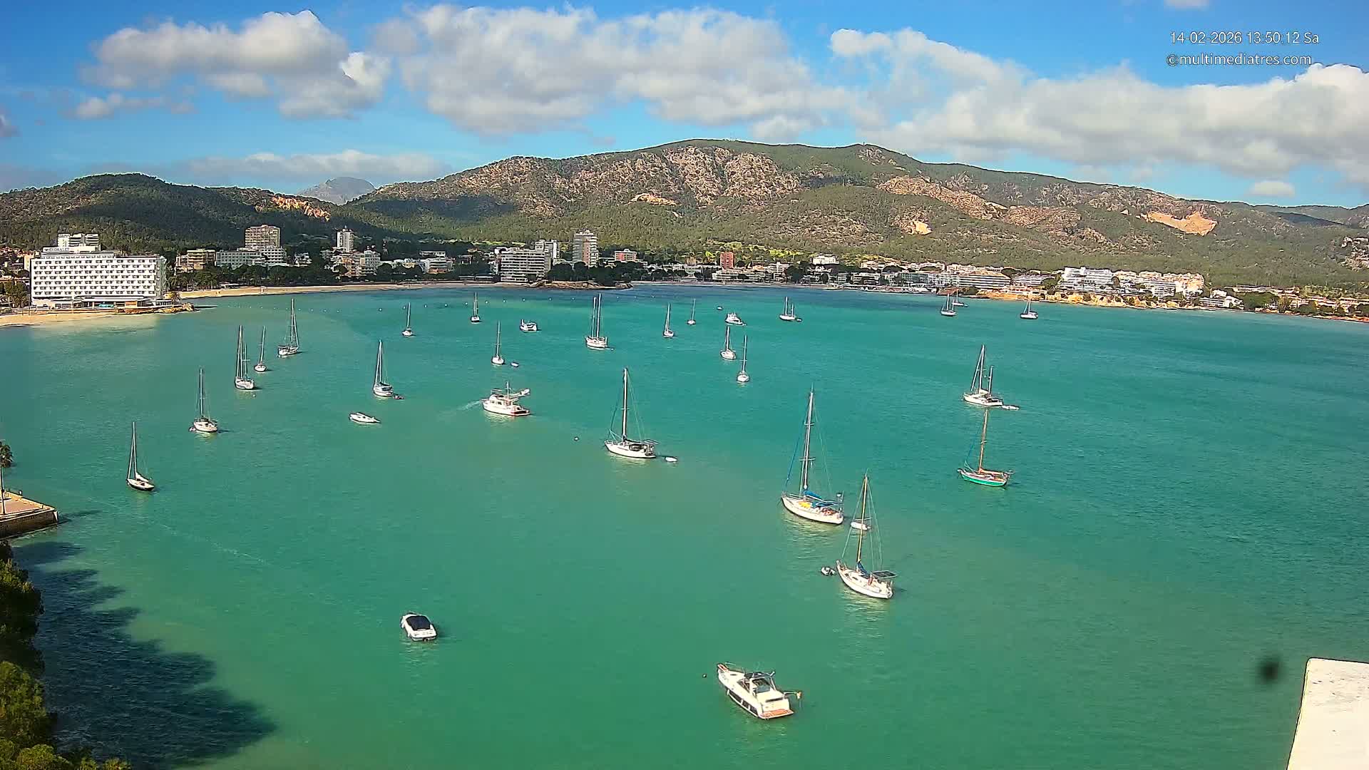 Mallorca, Magaluf - Palmanova Son Maties Beach Live Cam - Balearic Islands, Spain
