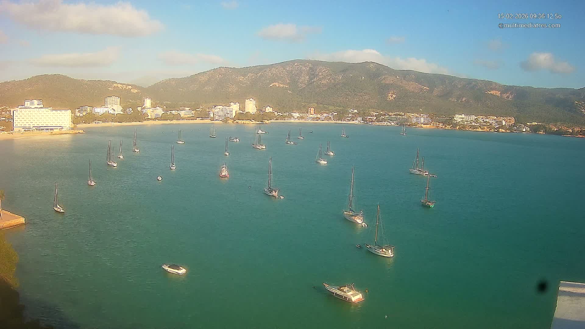 Mallorca, Magaluf - Palmanova Son Maties Beach Live Cam - Balearic Islands, Spain
