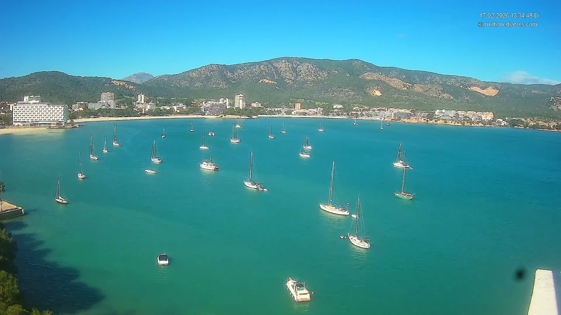 Mallorca, Magaluf - Palmanova Son Maties Beach Live Cam - Balearic Islands, Spain