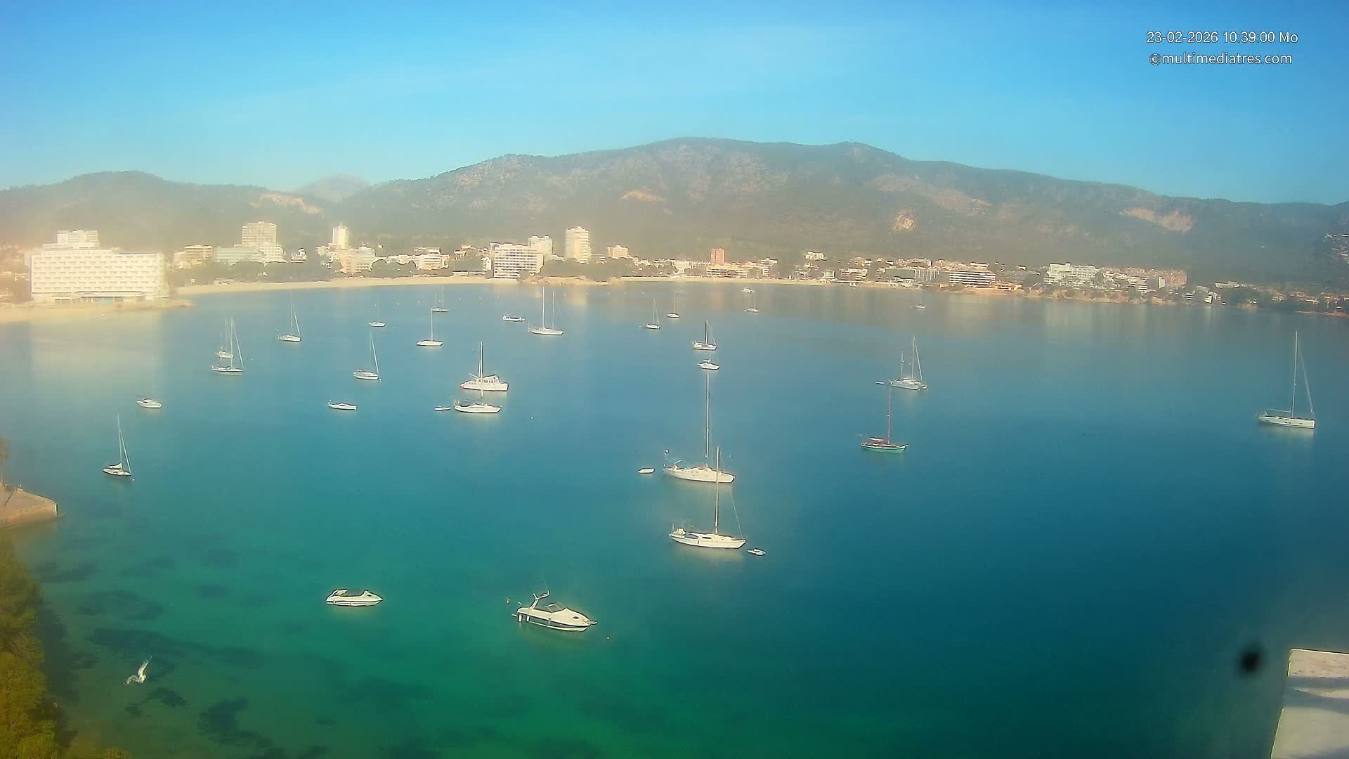 Mallorca, Magaluf - Palmanova Son Maties Beach Live Cam - Balearic Islands, Spain