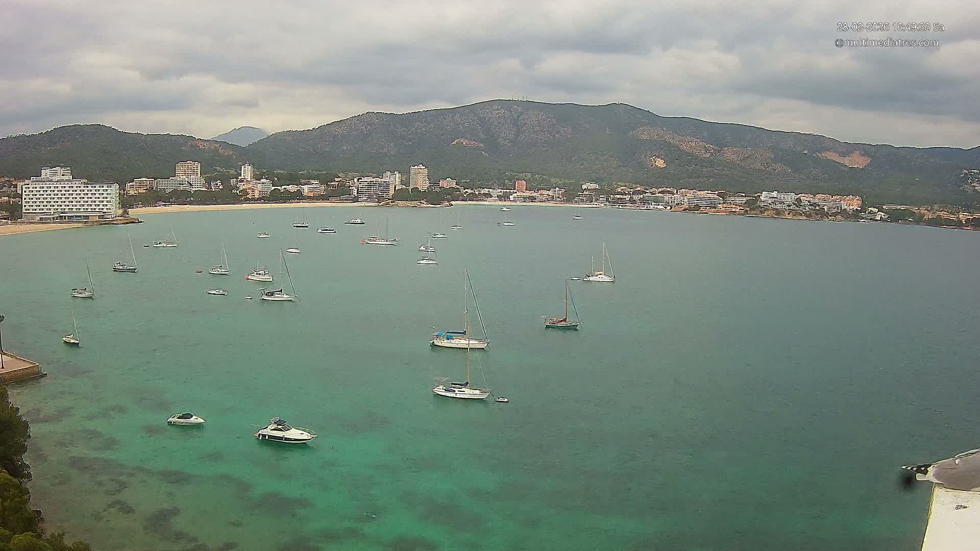 Mallorca, Magaluf - Palmanova Son Maties Beach Live Cam - Balearic Islands, Spain