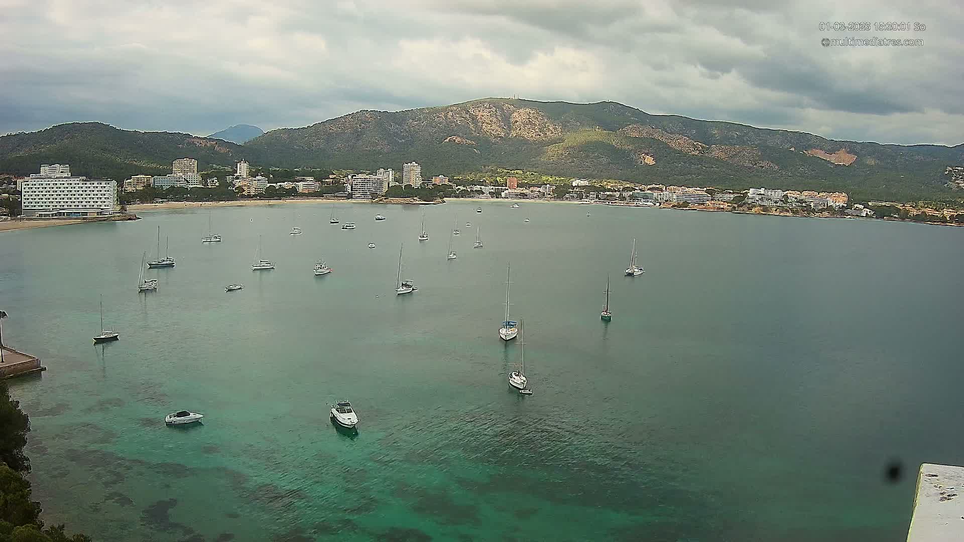 Mallorca, Magaluf - Palmanova Son Maties Beach Live Cam - Balearic Islands, Spain