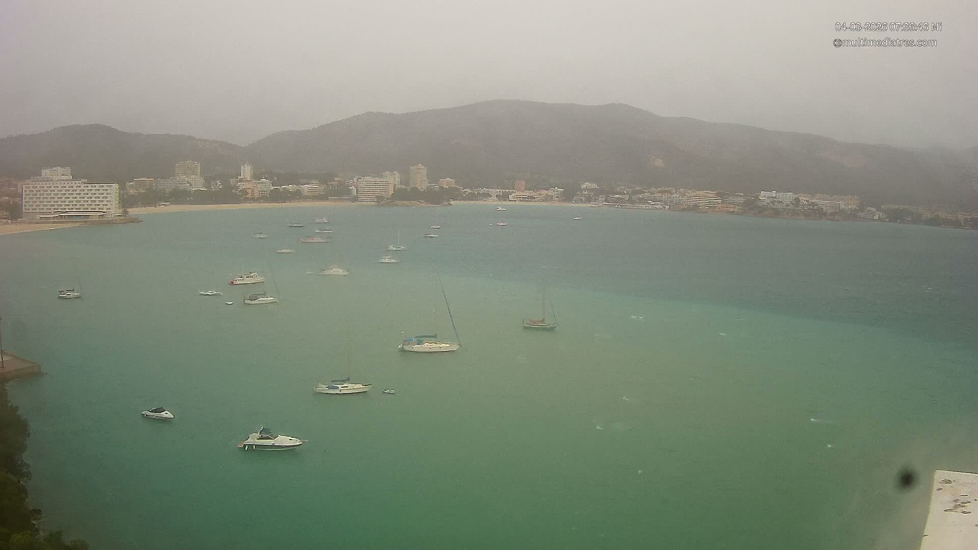 Mallorca, Magaluf - Palmanova Son Maties Beach Live Cam - Balearic Islands, Spain