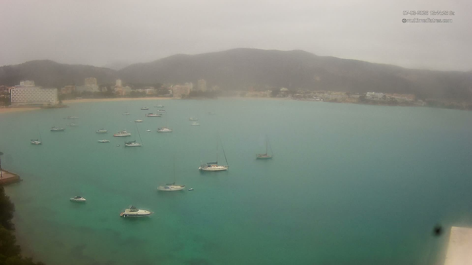 Mallorca, Magaluf - Palmanova Son Maties Beach Live Cam - Balearic Islands, Spain