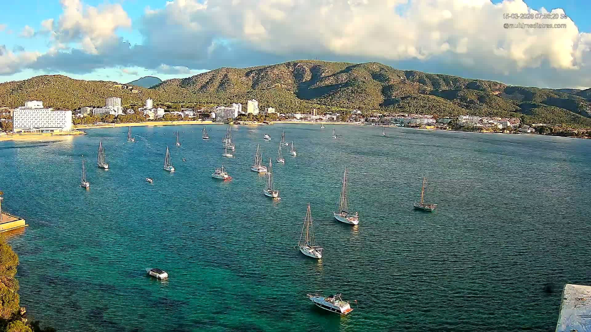 Mallorca, Magaluf - Palmanova Son Maties Beach Live Cam - Balearic Islands, Spain
