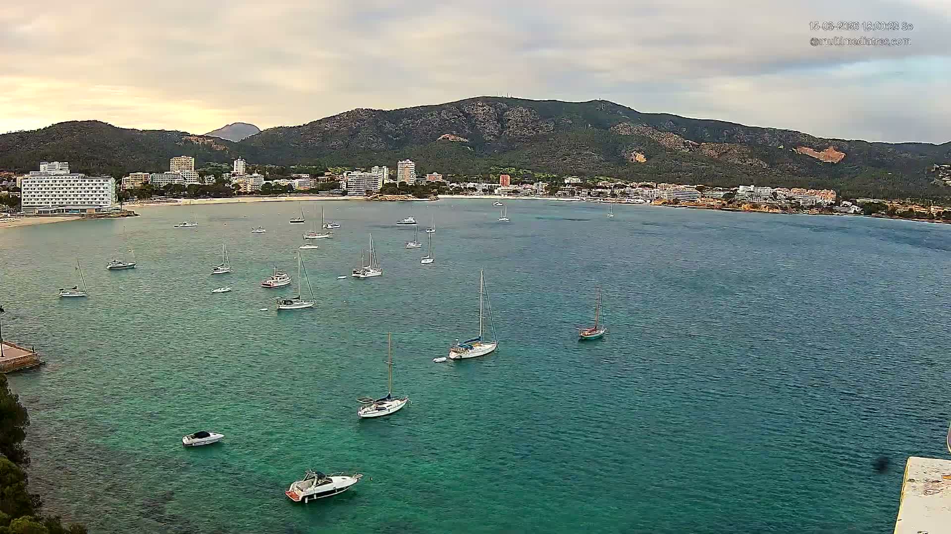 Mallorca, Magaluf - Palmanova Son Maties Beach Live Cam - Balearic Islands, Spain