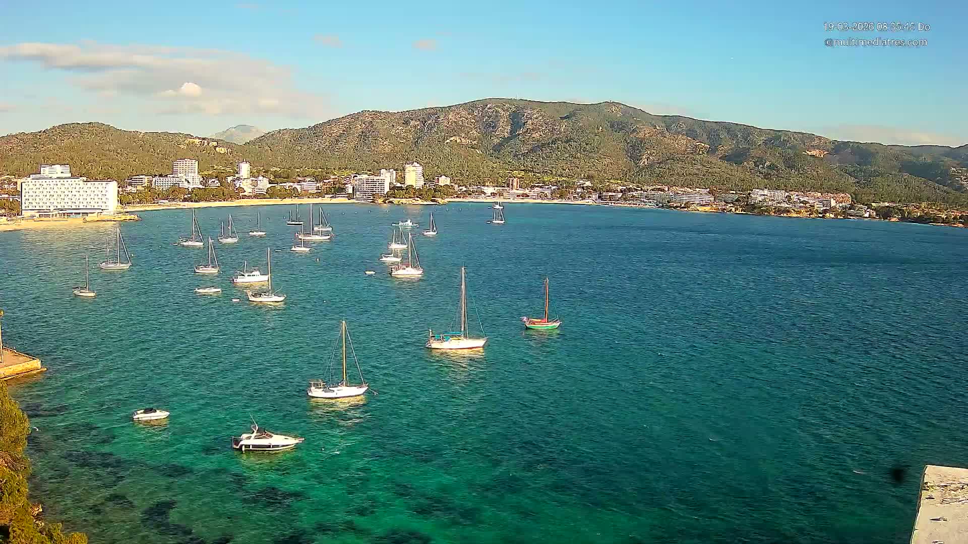 Mallorca, Magaluf - Palmanova Son Maties Beach Live Cam - Balearic Islands, Spain