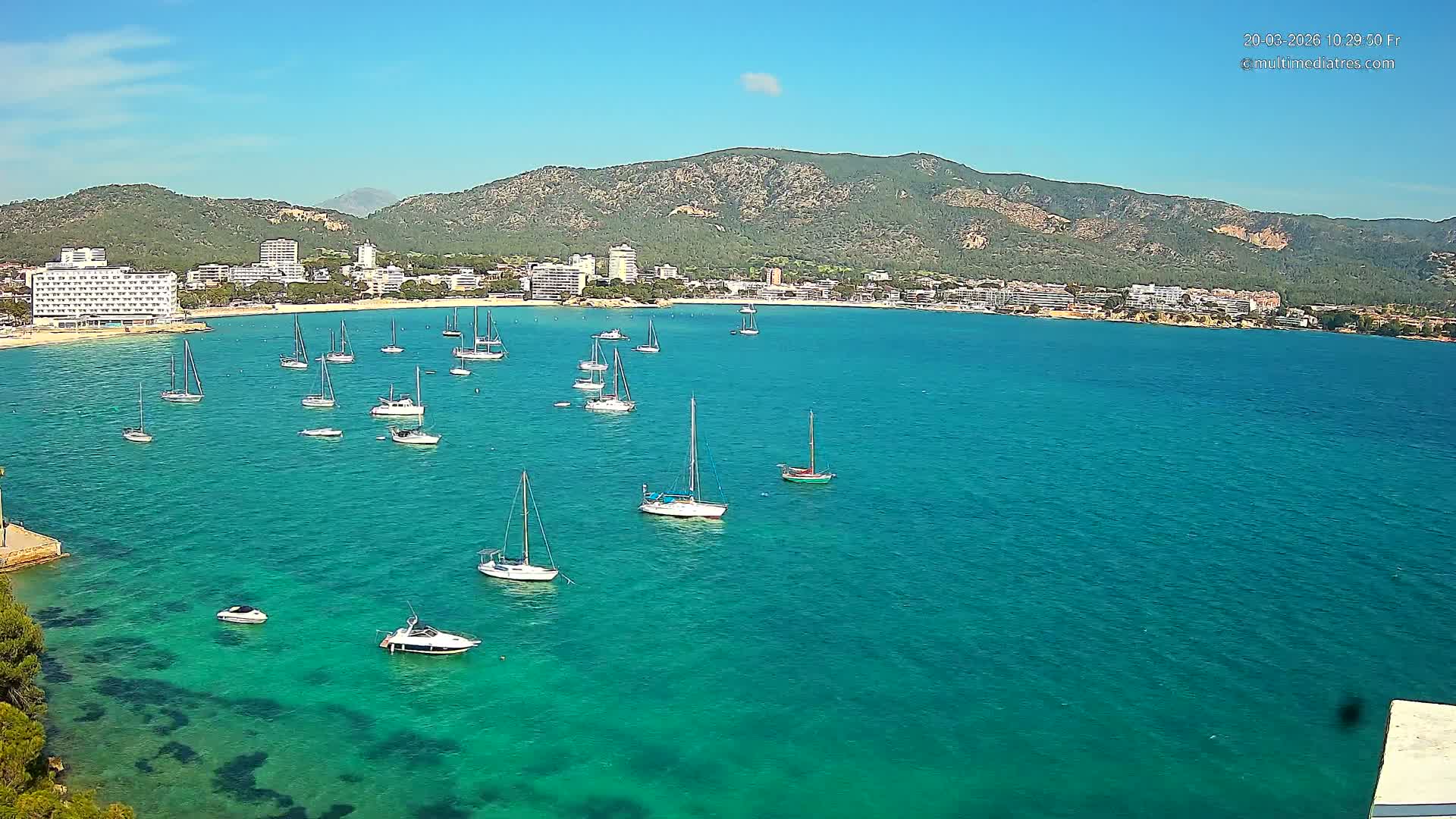 Mallorca, Magaluf - Palmanova Son Maties Beach Live Cam - Balearic Islands, Spain