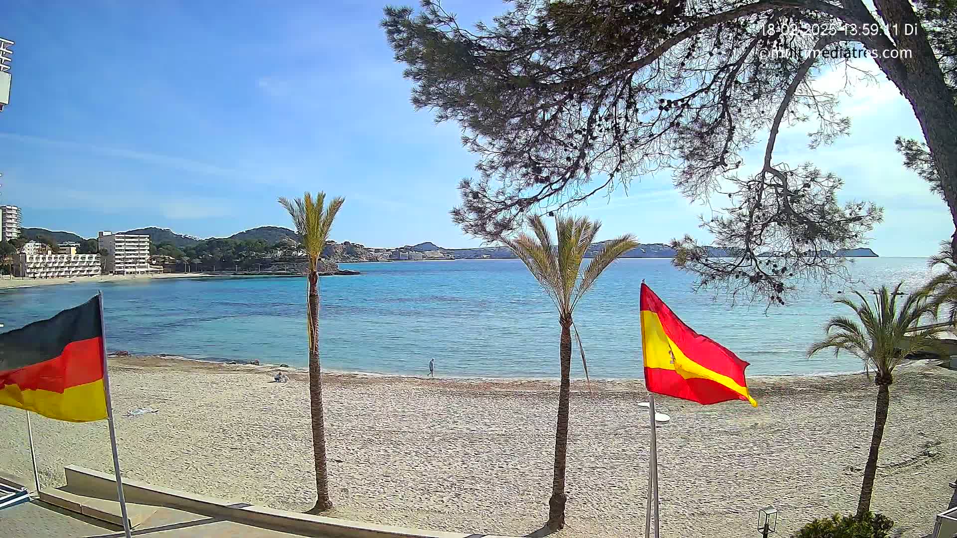 Mallorca, Perguera Palmira Beach Live Cam - Balearic Islands, Spain