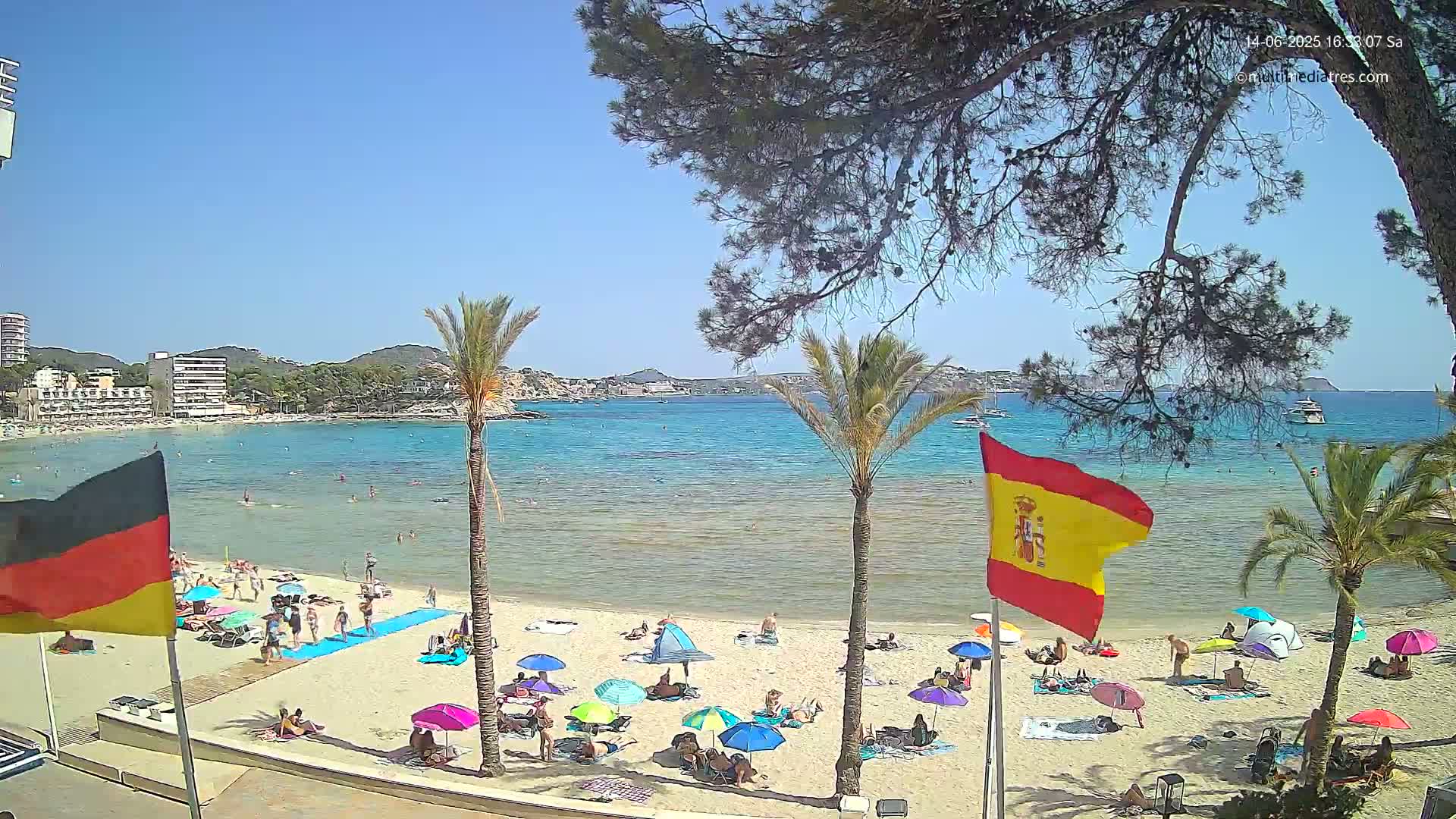 Mallorca, Perguera Palmira Beach Live Cam - Balearic Islands, Spain