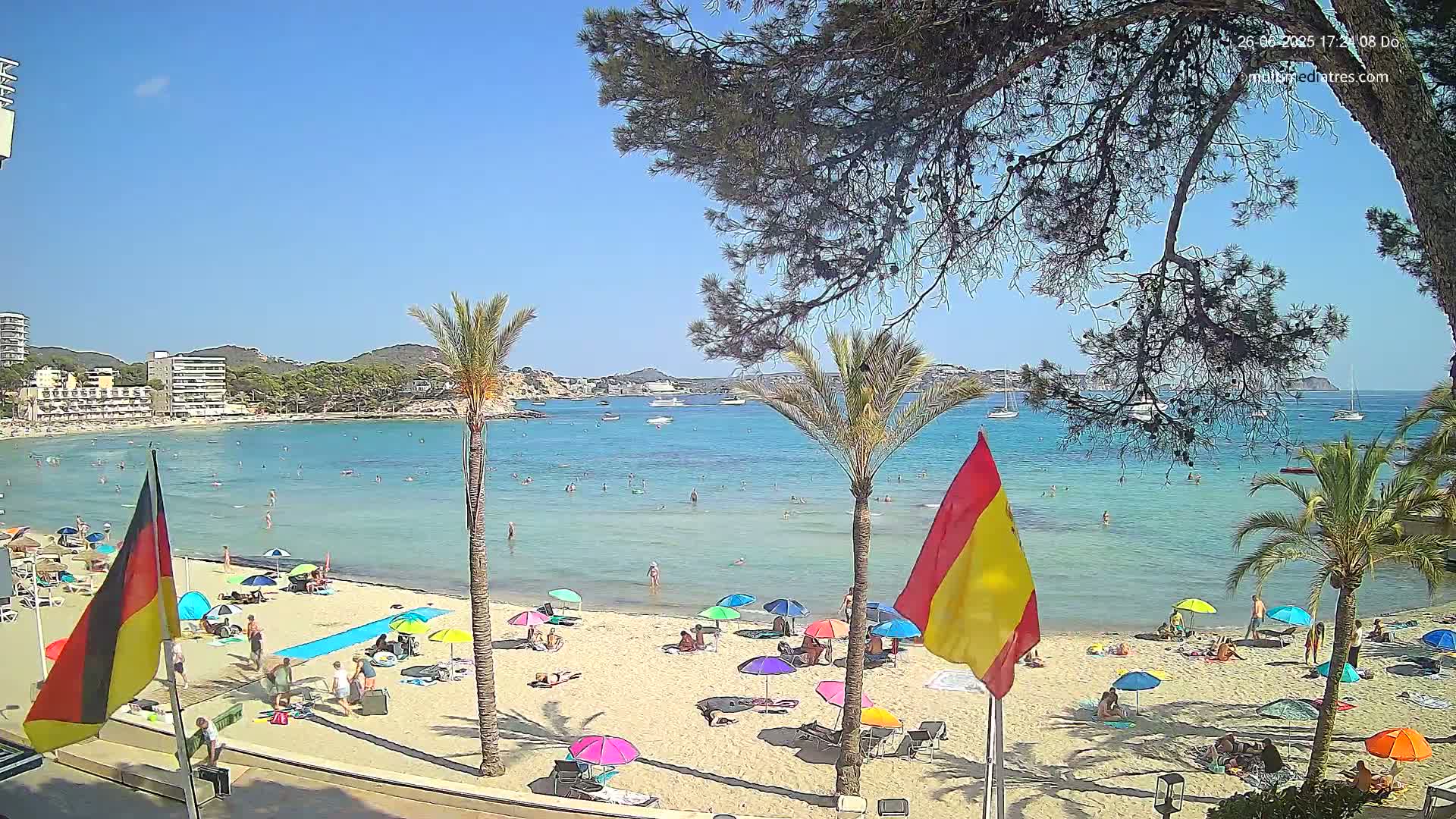 Mallorca, Perguera Palmira Beach Live Cam - Balearic Islands, Spain