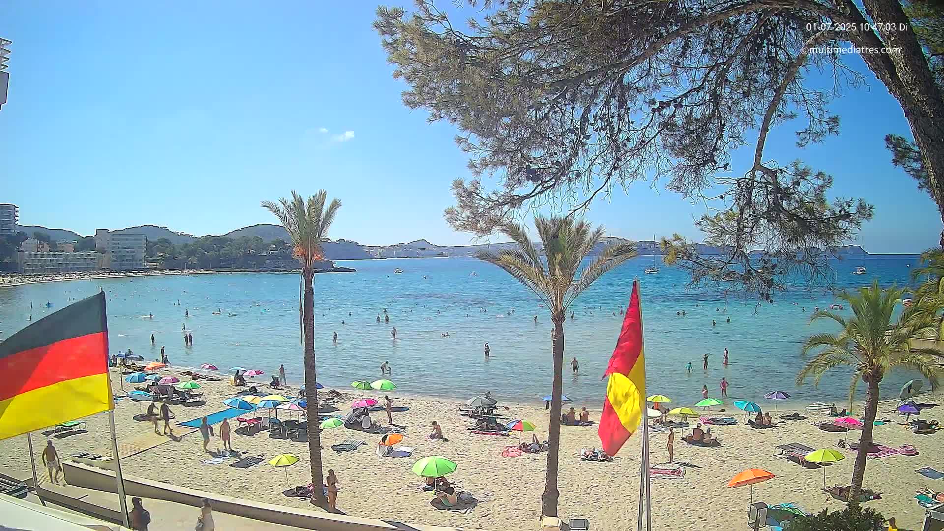 Mallorca, Perguera Palmira Beach Live Cam - Balearic Islands, Spain