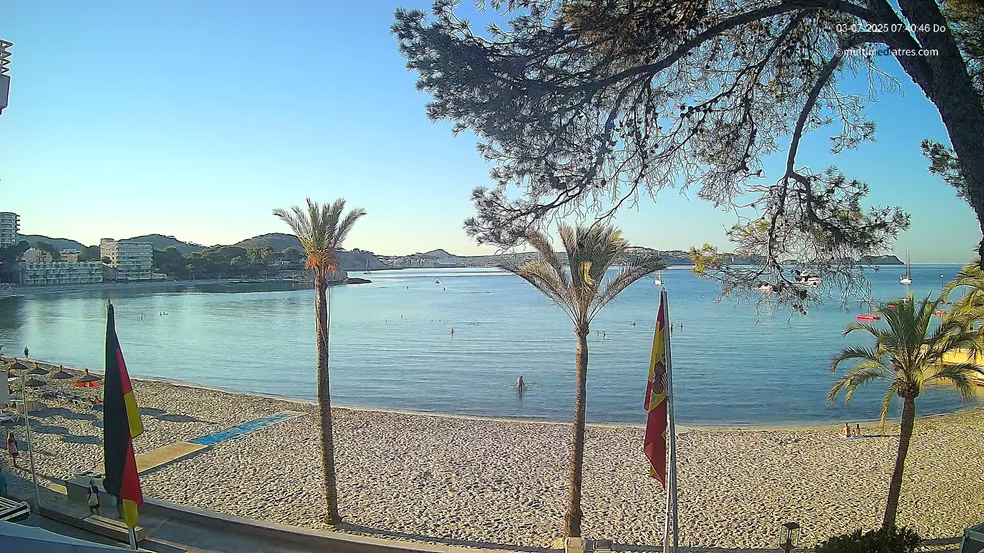 Mallorca, Perguera Palmira Beach Live Cam - Balearic Islands, Spain