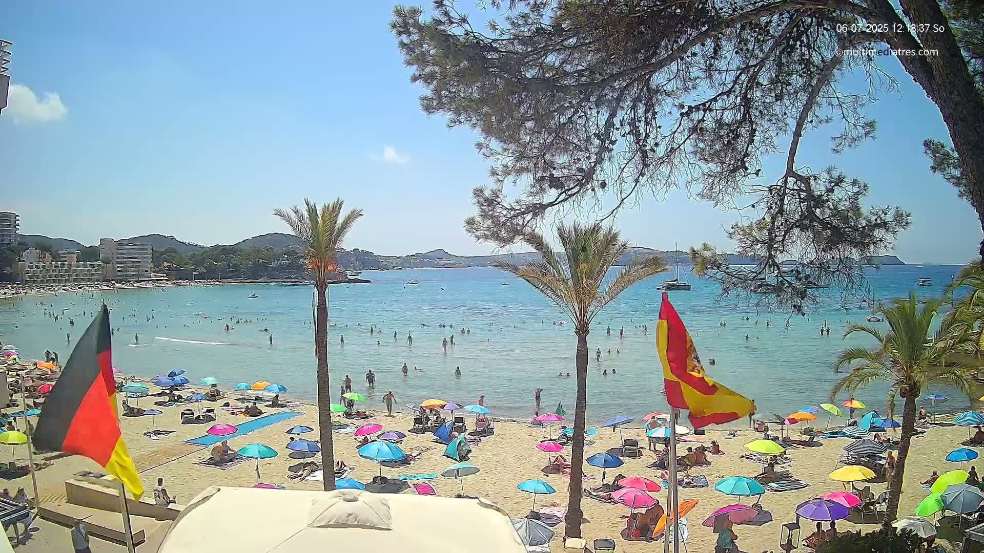 Mallorca, Perguera Palmira Beach Live Cam - Balearic Islands, Spain