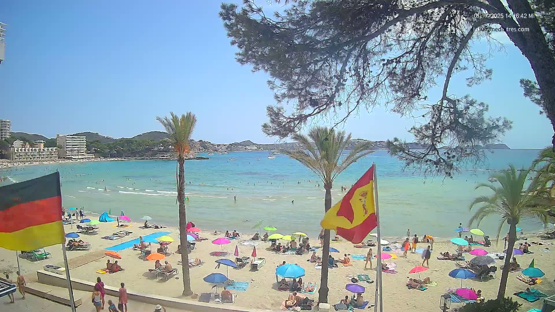 Mallorca, Perguera Palmira Beach Live Cam - Balearic Islands, Spain