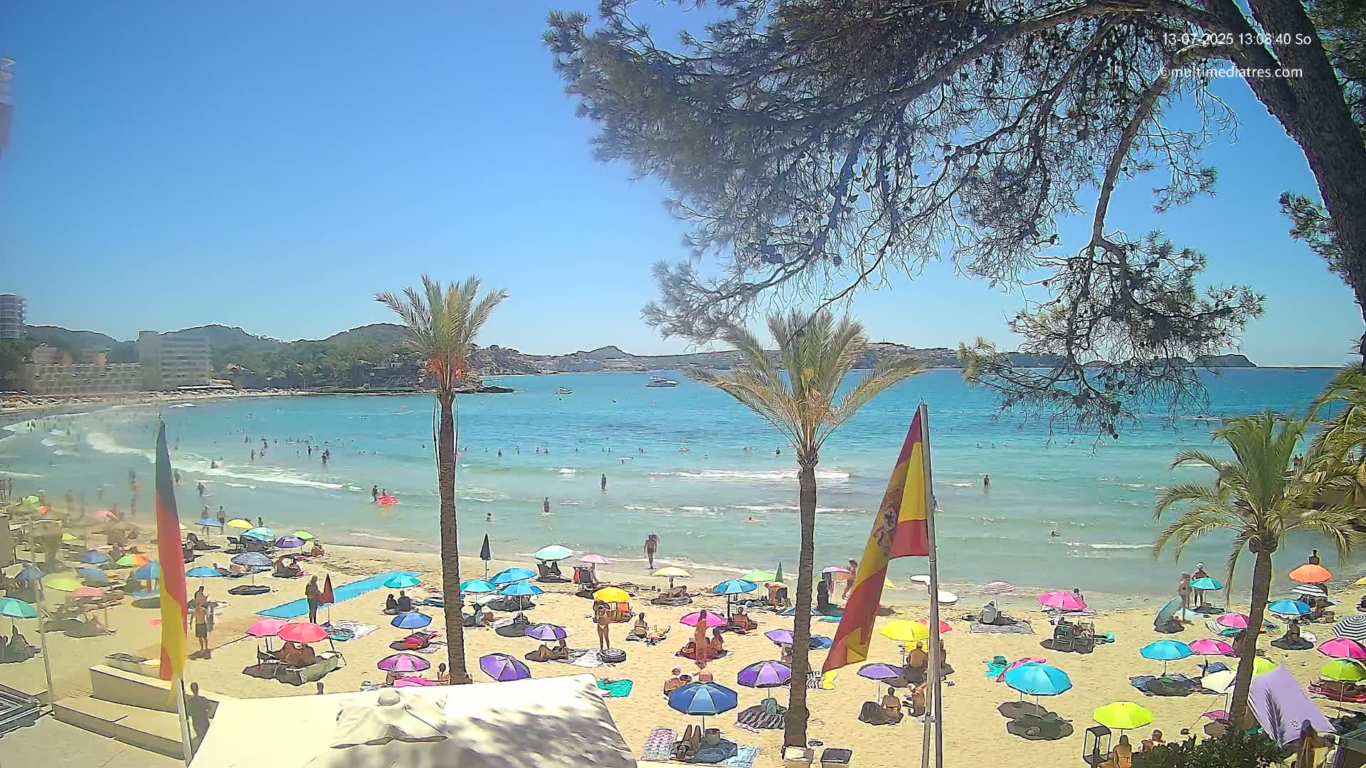 Mallorca, Perguera Palmira Beach Live Cam - Balearic Islands, Spain
