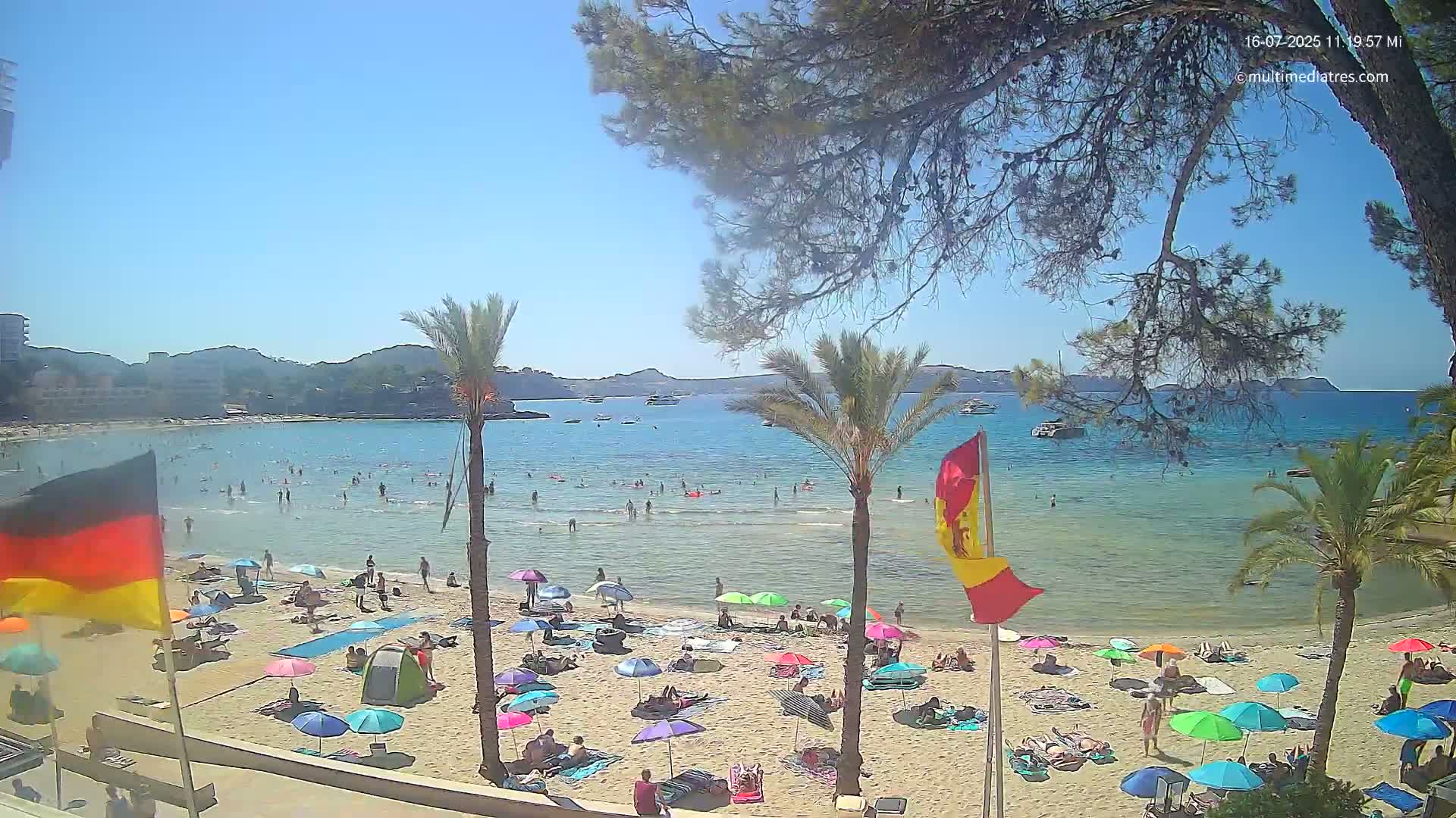 Mallorca, Perguera Palmira Beach Live Cam - Balearic Islands, Spain