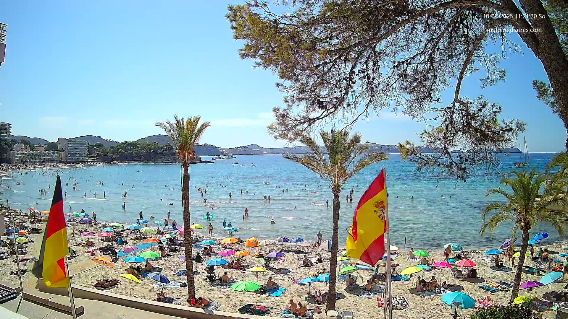Mallorca, Perguera Palmira Beach Live Cam - Balearic Islands, Spain