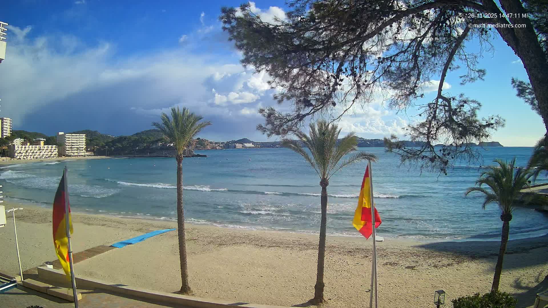 Mallorca, Perguera Palmira Beach Live Cam - Balearic Islands, Spain