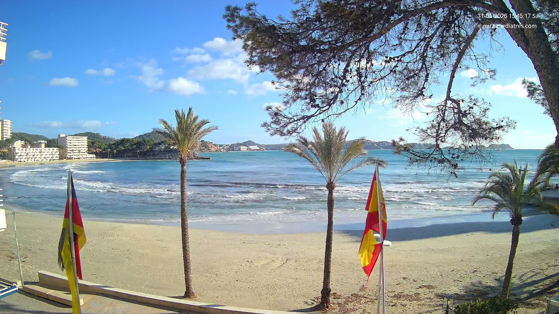 Mallorca, Perguera Palmira Beach Live Cam - Balearic Islands, Spain