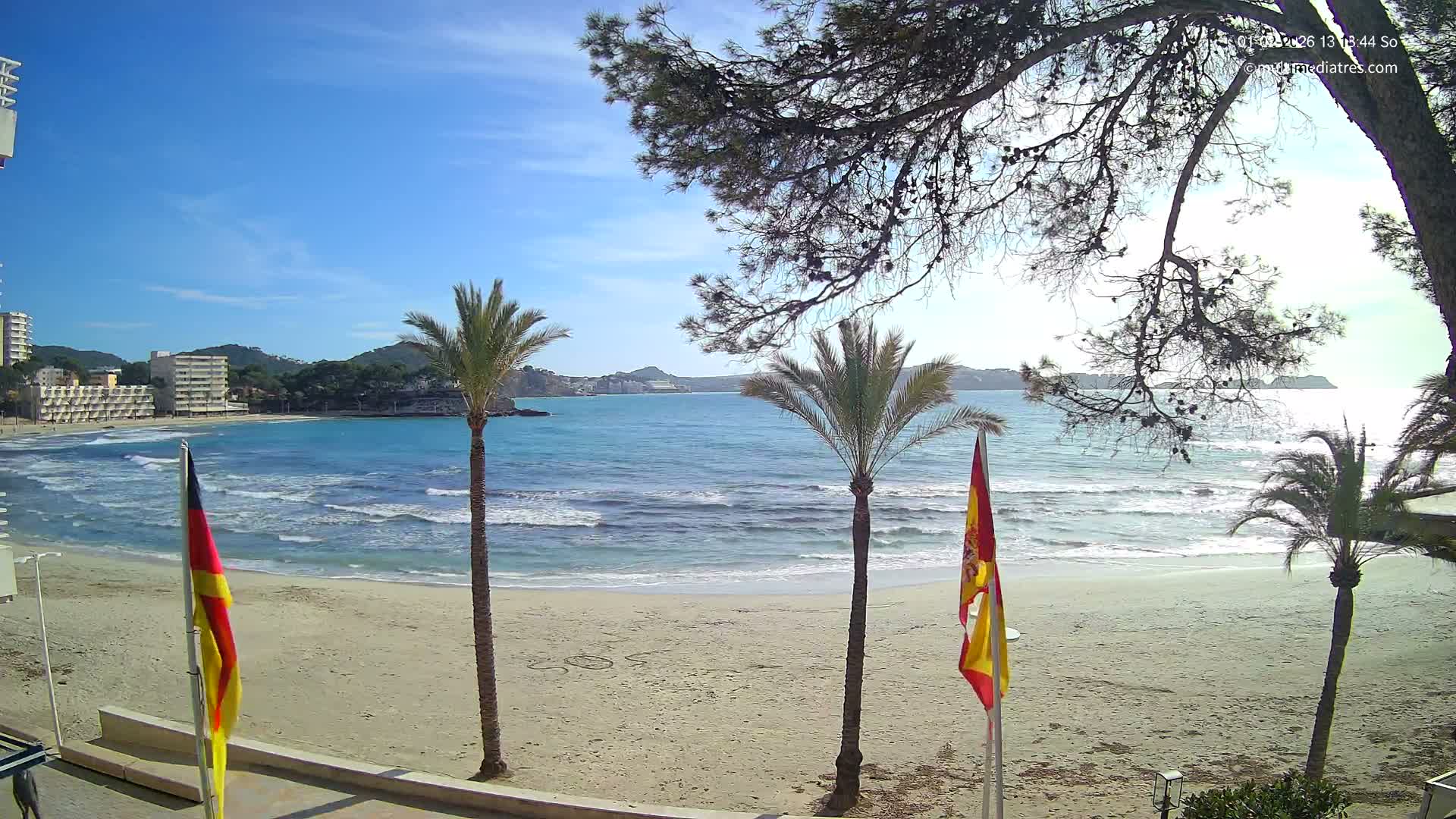 Mallorca, Perguera Palmira Beach Live Cam - Balearic Islands, Spain