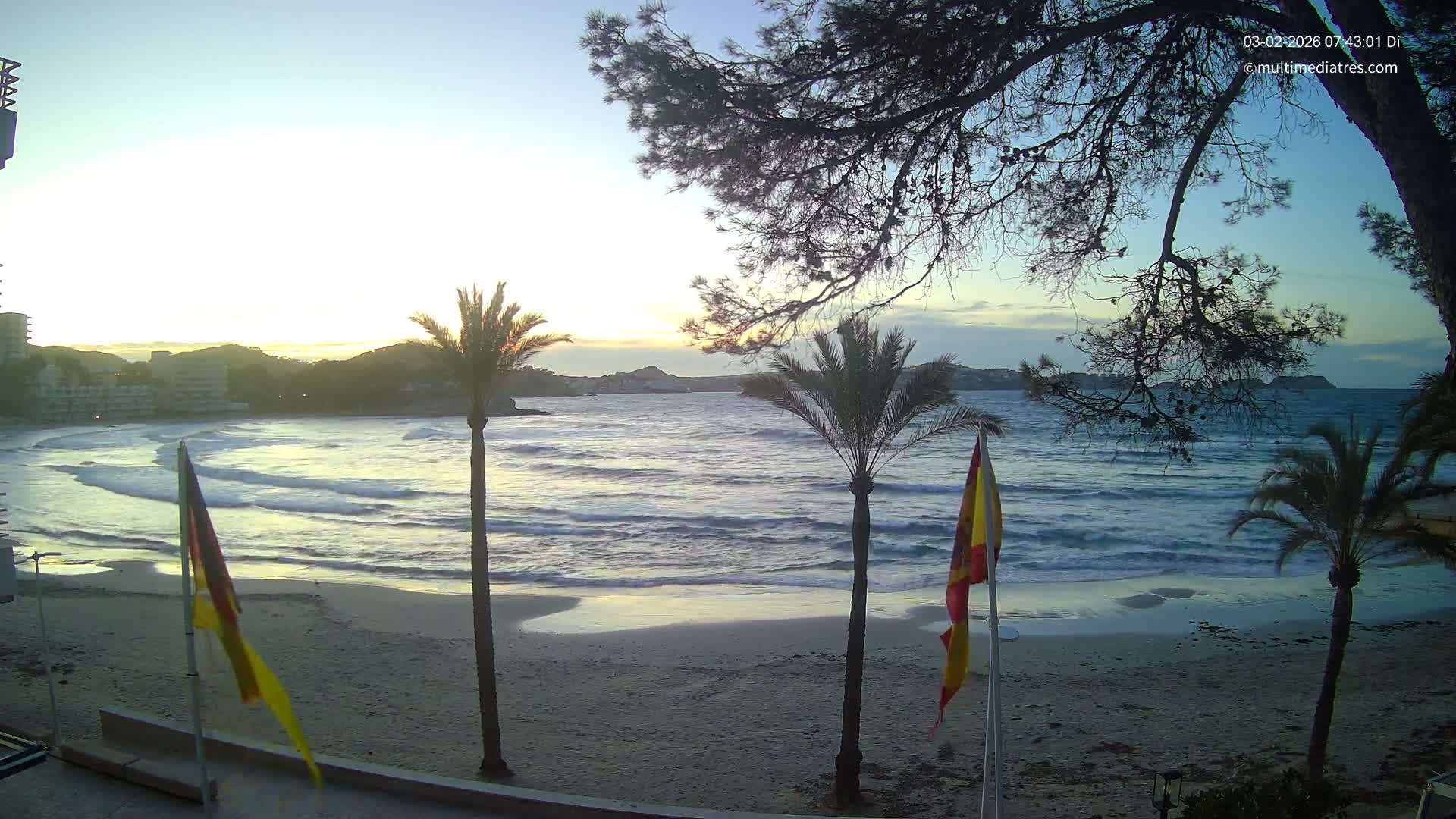 Mallorca, Perguera Palmira Beach Live Cam - Balearic Islands, Spain