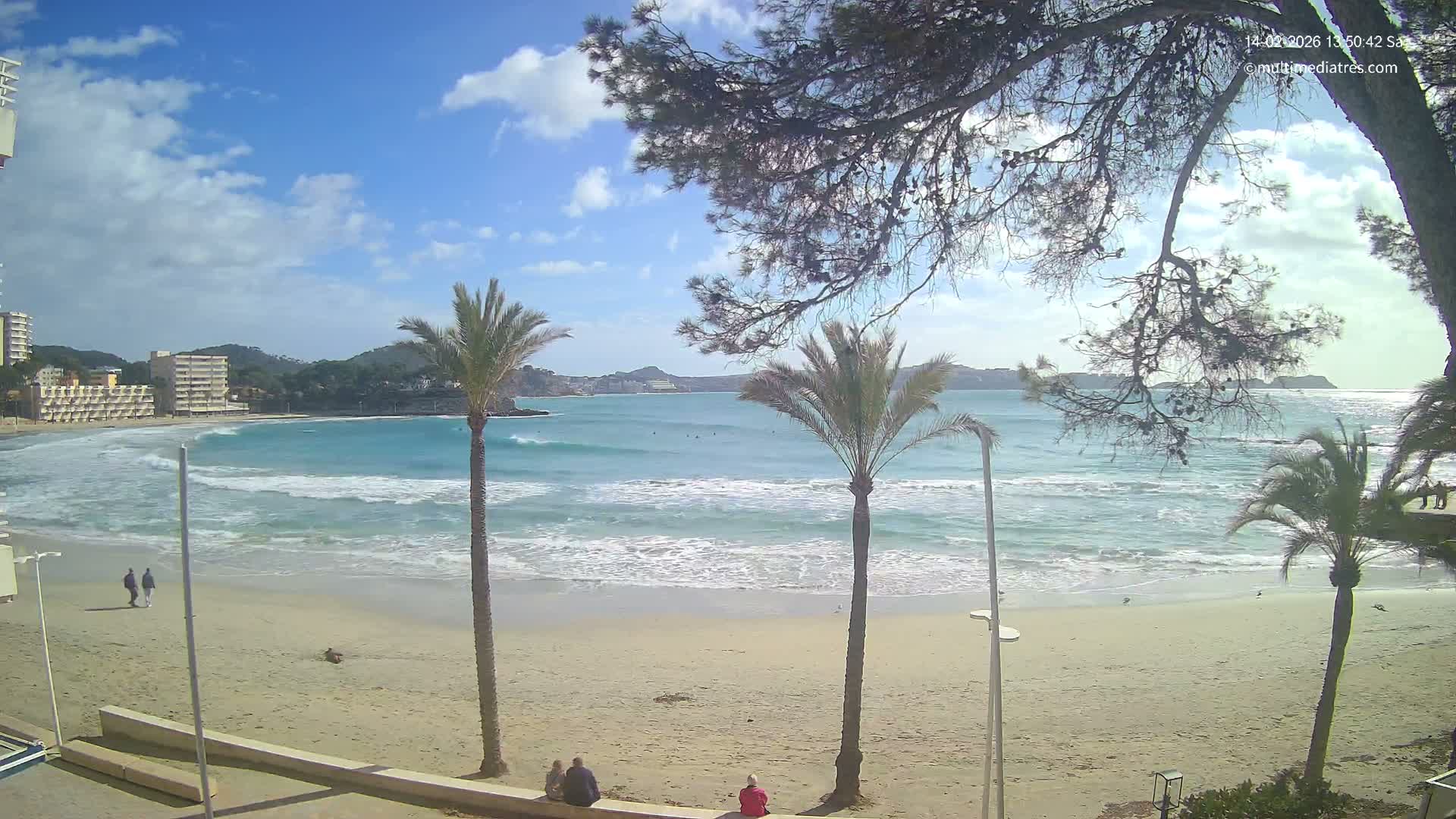 Mallorca, Perguera Palmira Beach Live Cam - Balearic Islands, Spain