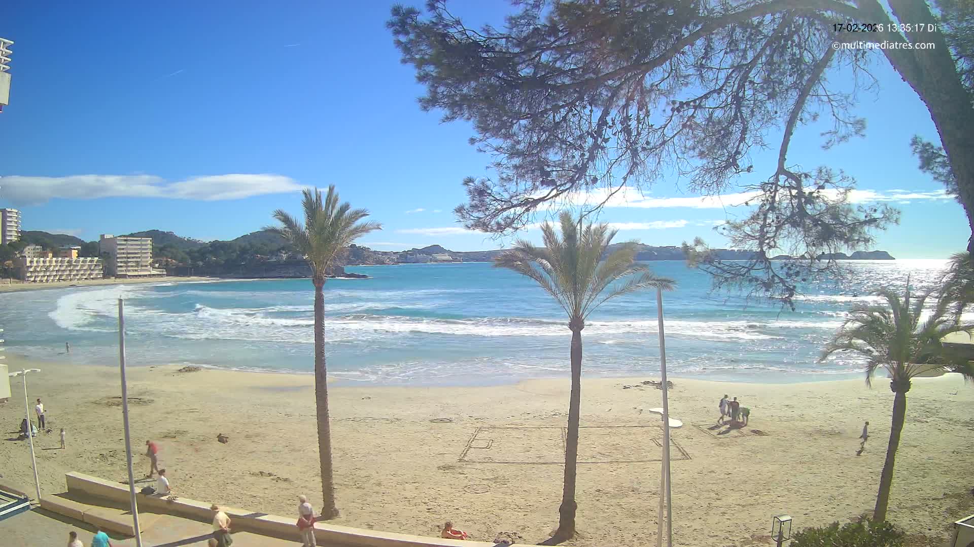 Mallorca, Perguera Palmira Beach Live Cam - Balearic Islands, Spain