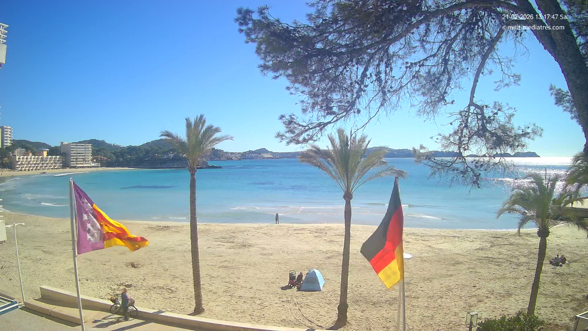 Mallorca, Perguera Palmira Beach Live Cam - Balearic Islands, Spain