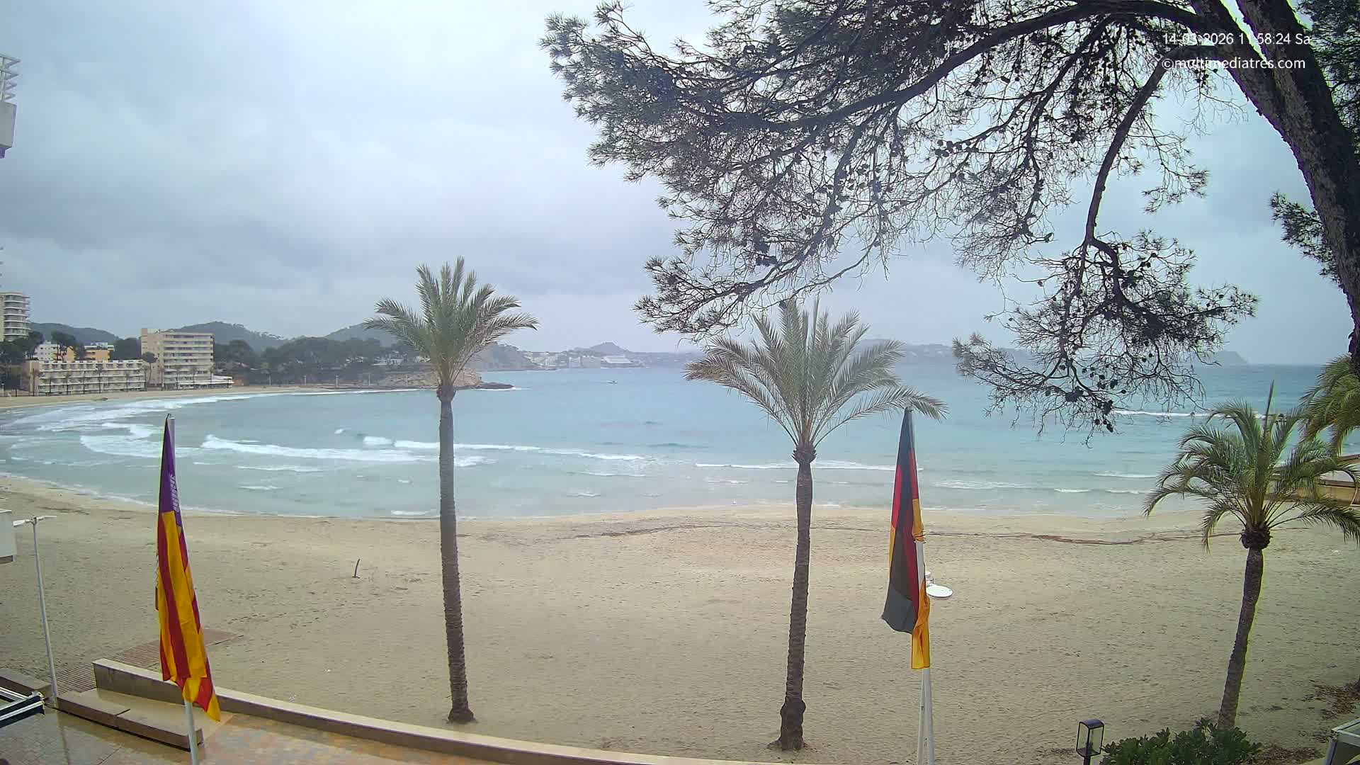 Mallorca, Perguera Palmira Beach Live Cam - Balearic Islands, Spain