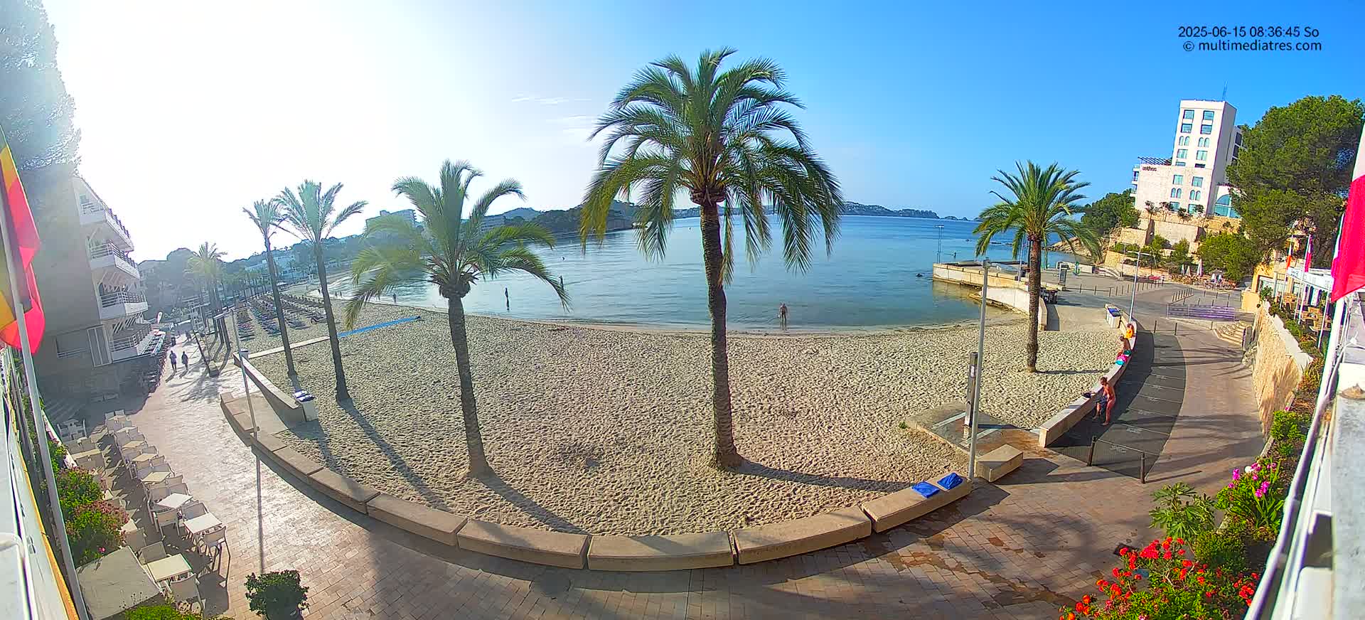 Mallorca, Peguera Palmira Beach by Rendezvous Garden Live Cam - Balearic Islands, Spain