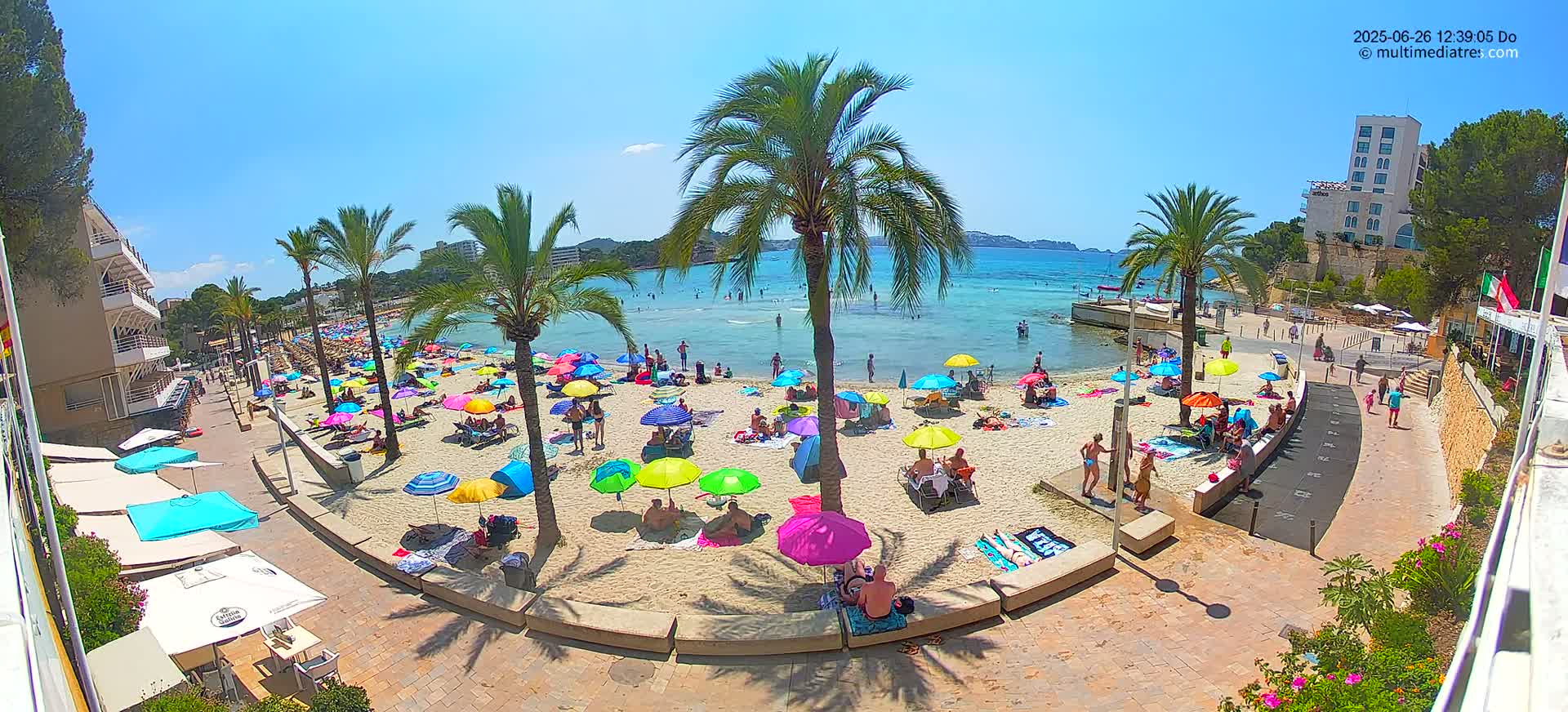 Mallorca, Peguera Palmira Beach by Rendezvous Garden Live Cam - Balearic Islands, Spain