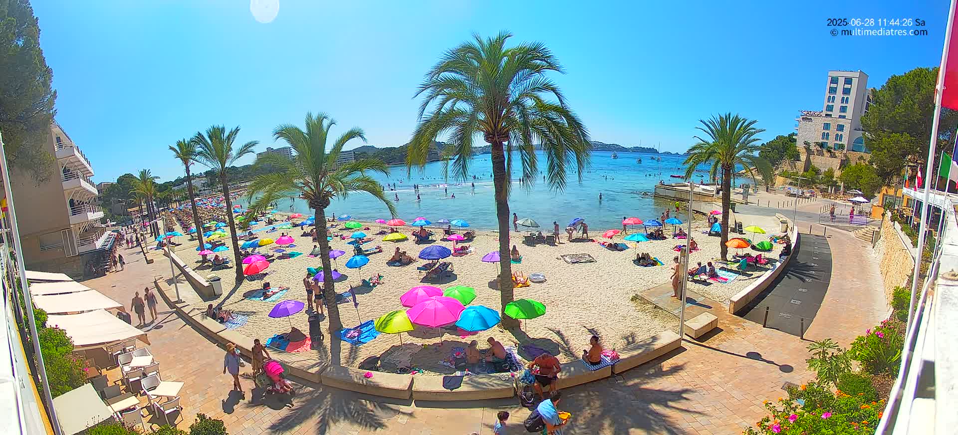 Mallorca, Peguera Palmira Beach by Rendezvous Garden Live Cam - Balearic Islands, Spain