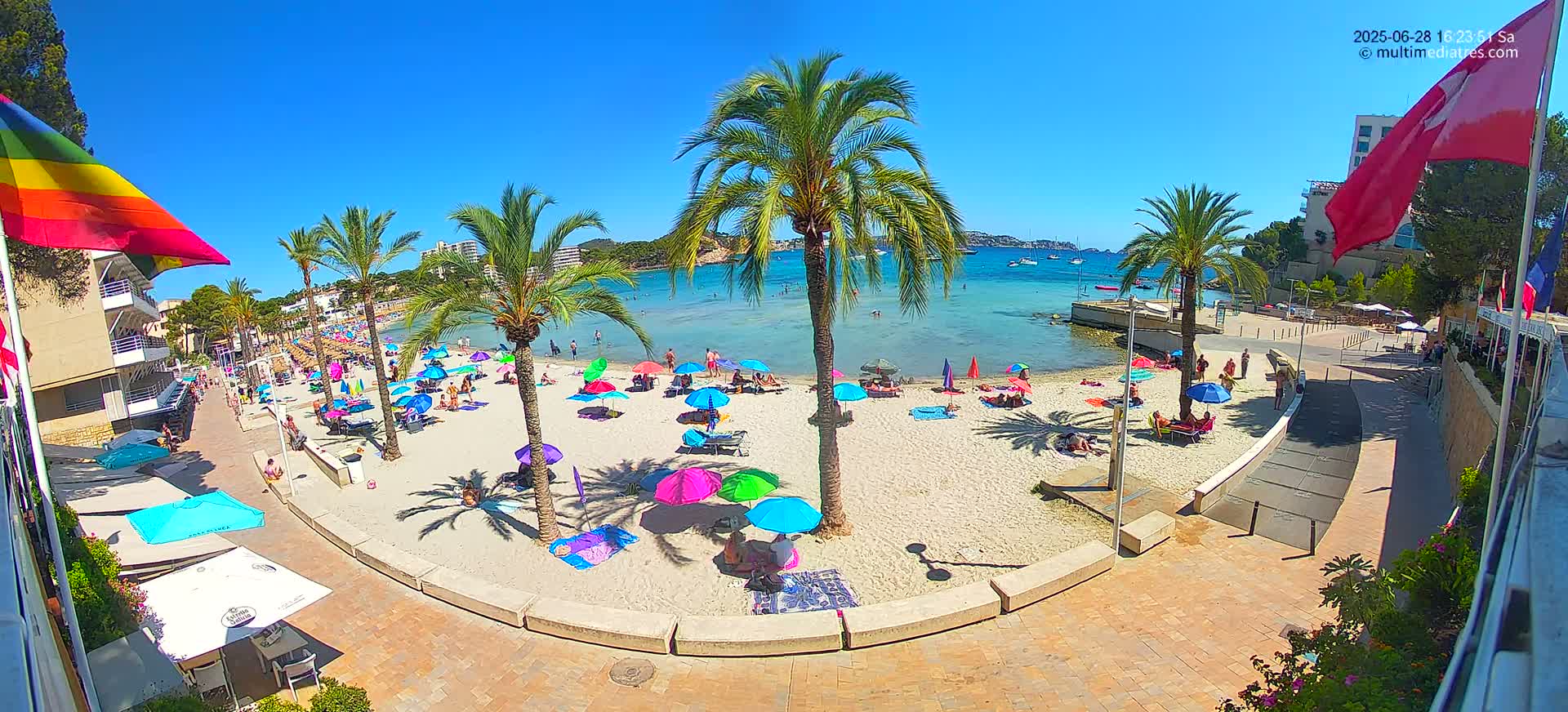 Mallorca, Peguera Palmira Beach by Rendezvous Garden Live Cam - Balearic Islands, Spain