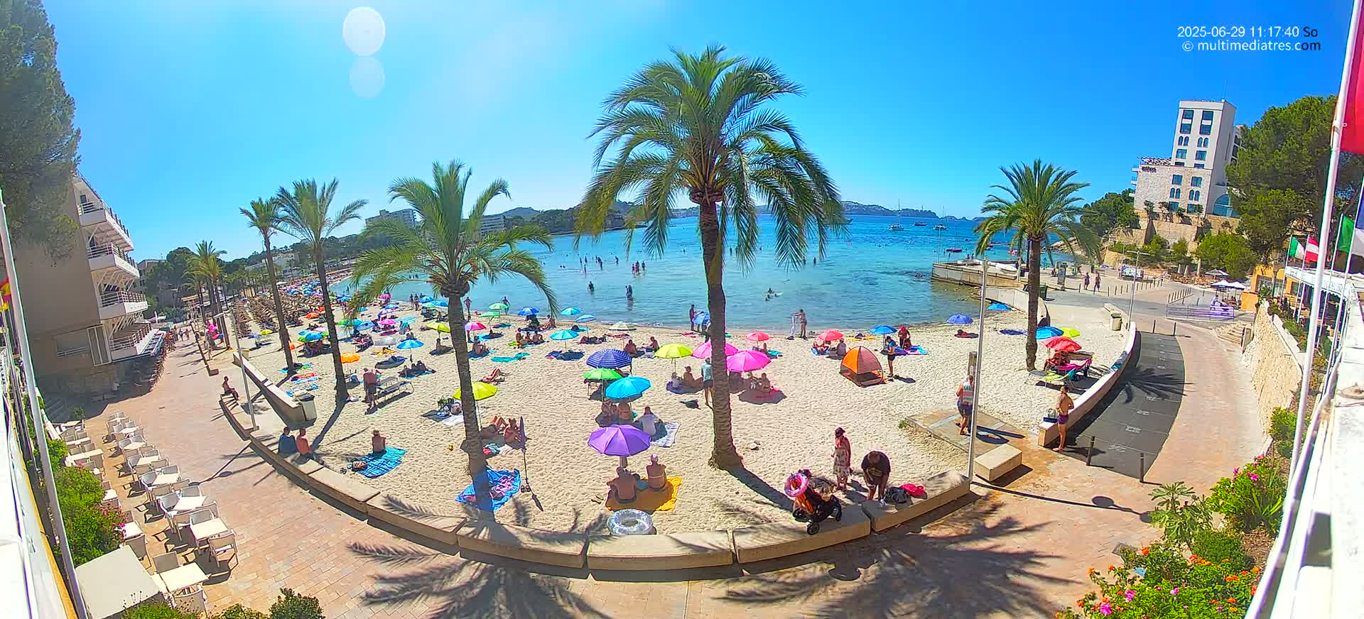 Mallorca, Peguera Palmira Beach by Rendezvous Garden Live Cam - Balearic Islands, Spain