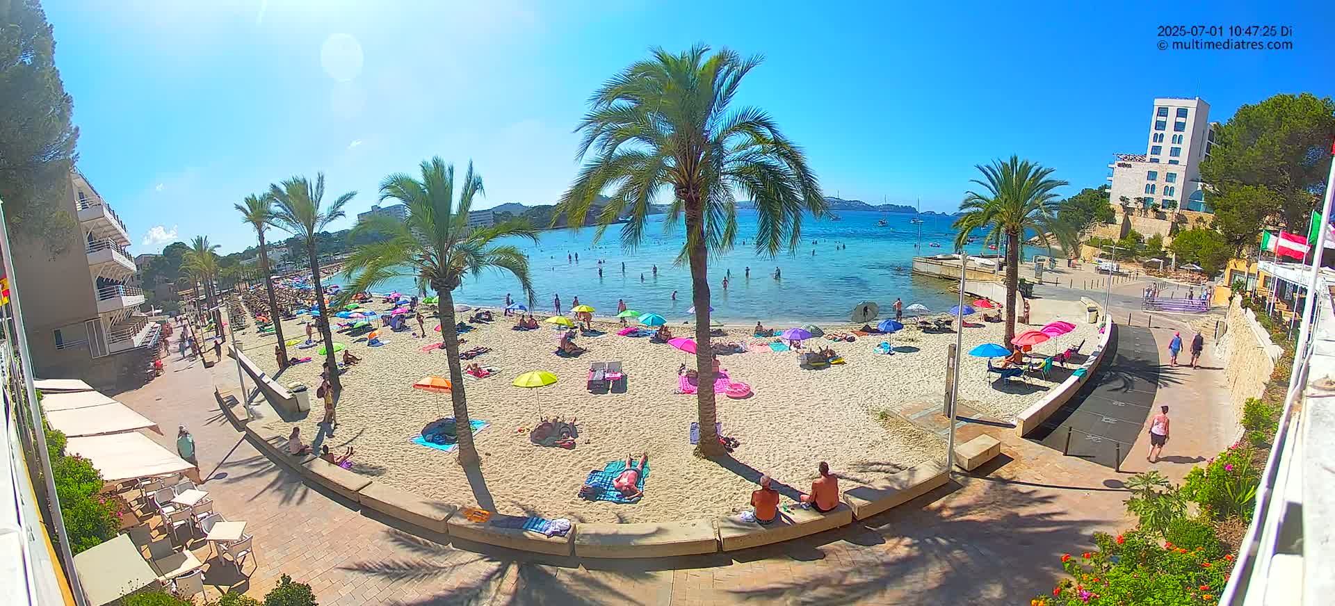 Mallorca, Peguera Palmira Beach by Rendezvous Garden Live Cam - Balearic Islands, Spain