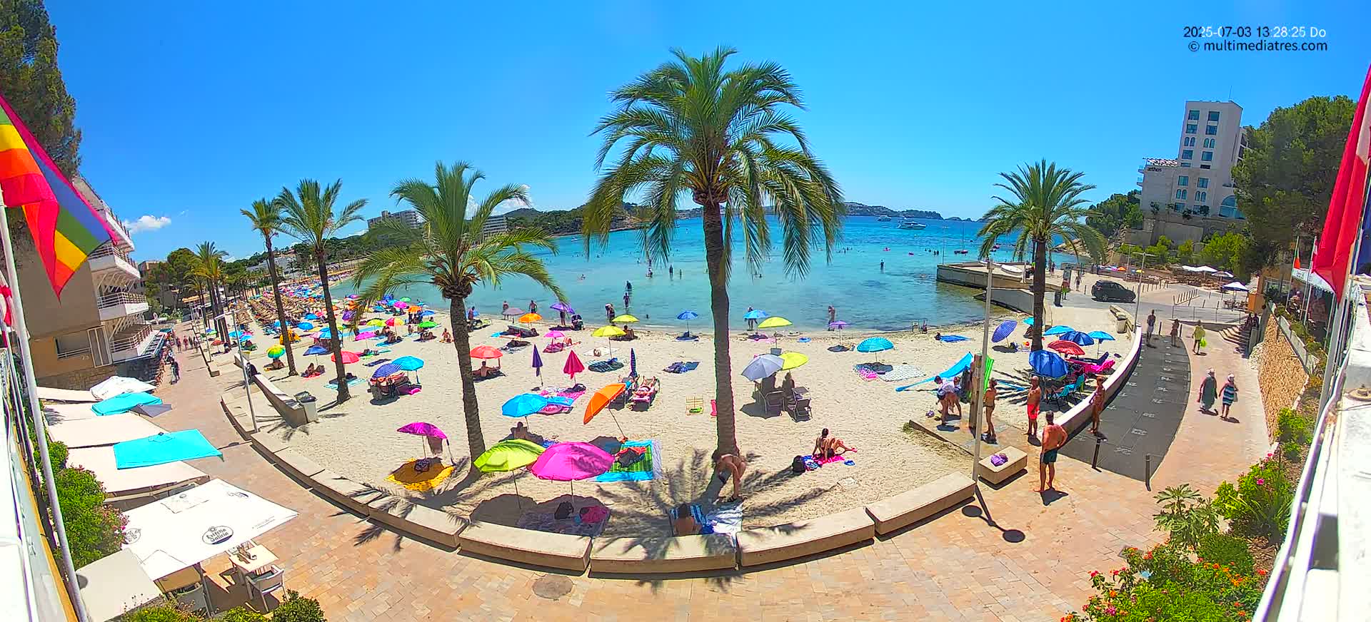 Mallorca, Peguera Palmira Beach by Rendezvous Garden Live Cam - Balearic Islands, Spain