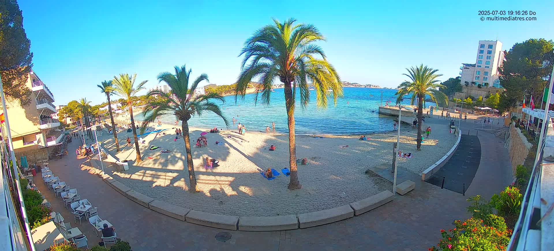 Mallorca, Peguera Palmira Beach by Rendezvous Garden Live Cam - Balearic Islands, Spain