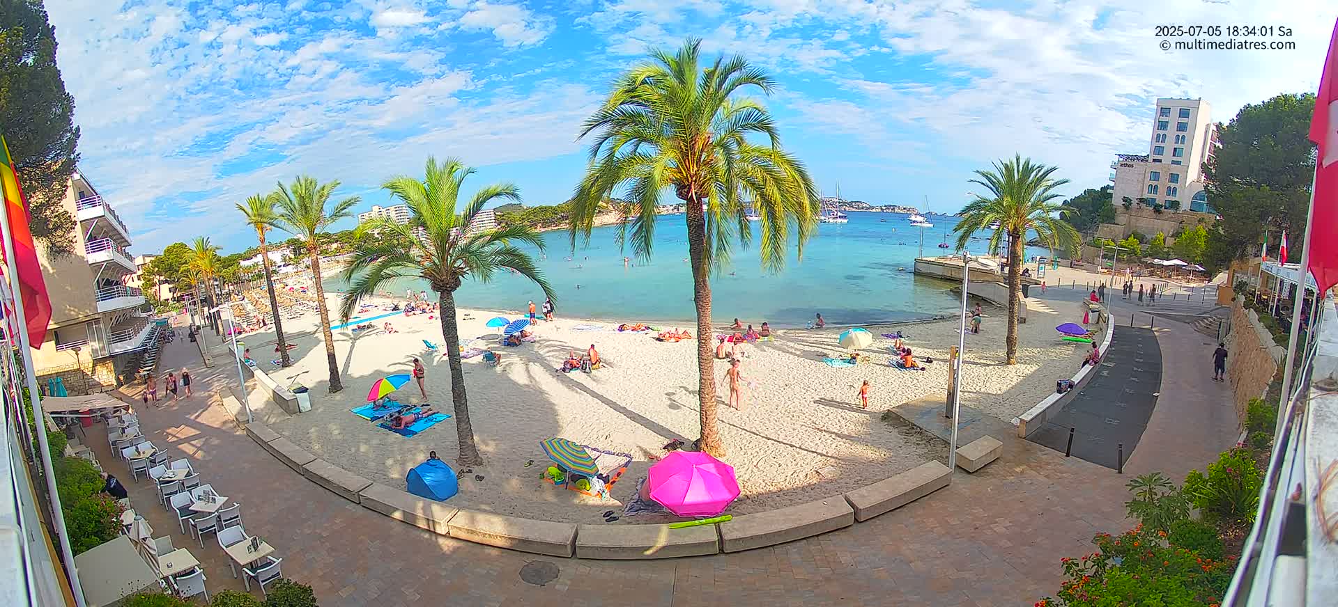 Mallorca, Peguera Palmira Beach by Rendezvous Garden Live Cam - Balearic Islands, Spain