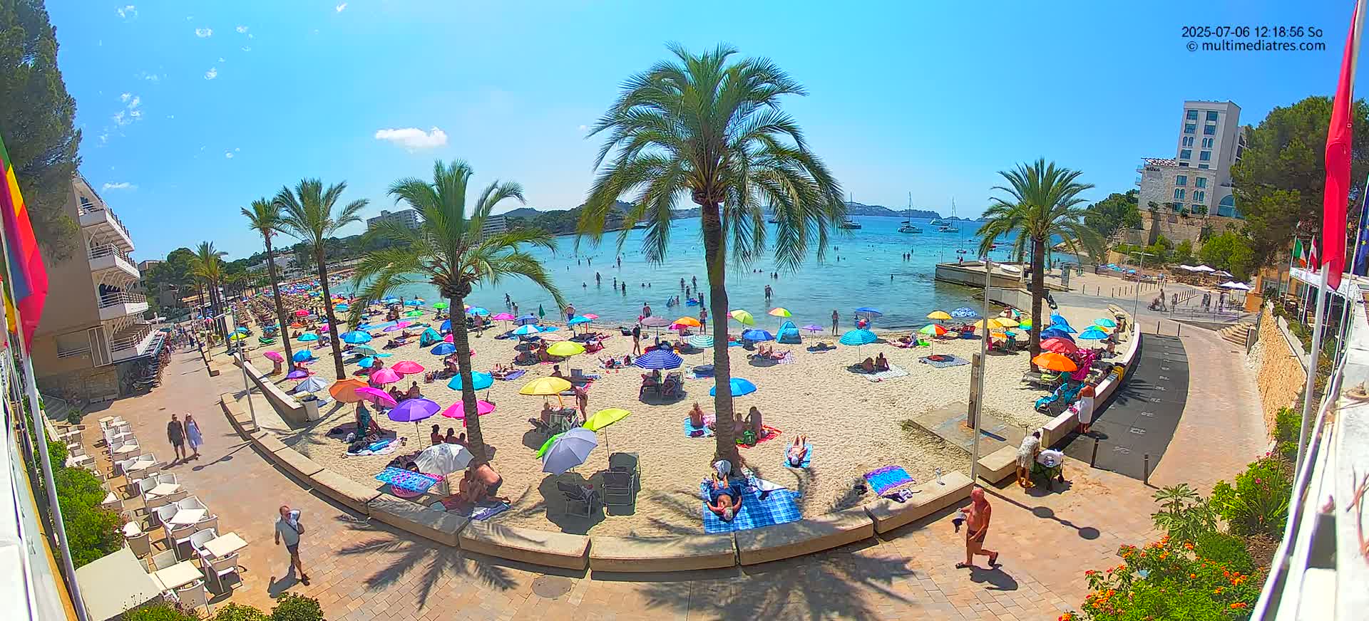 Mallorca, Peguera Palmira Beach by Rendezvous Garden Live Cam - Balearic Islands, Spain