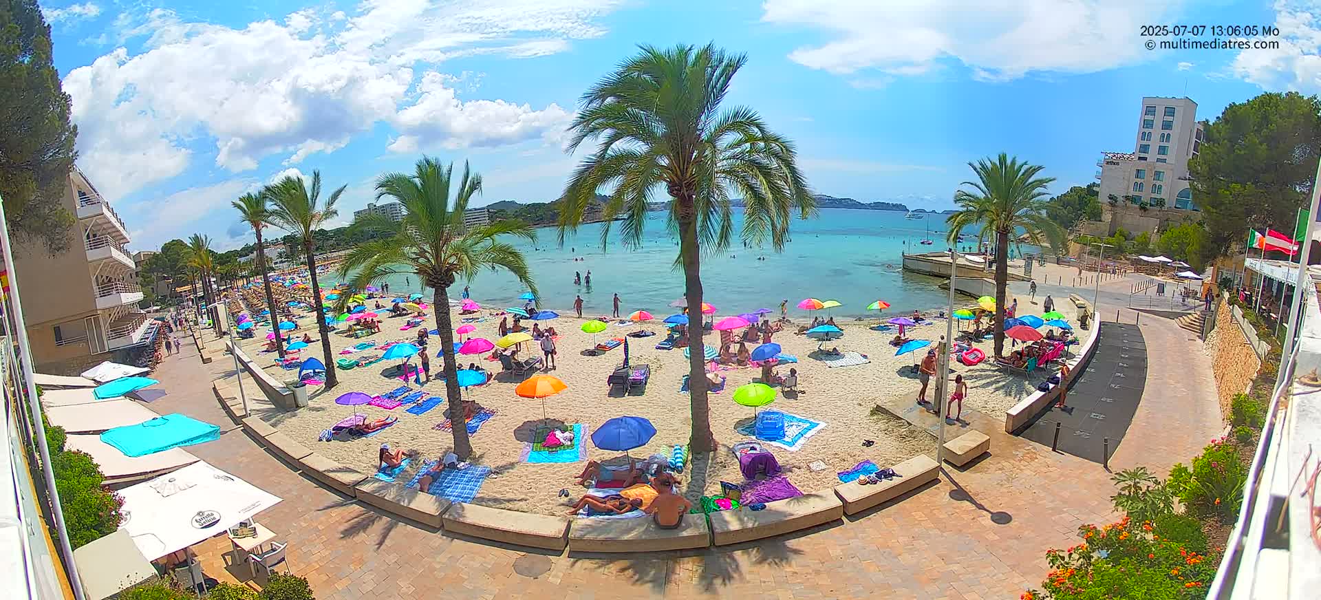 Mallorca, Peguera Palmira Beach by Rendezvous Garden Live Cam - Balearic Islands, Spain