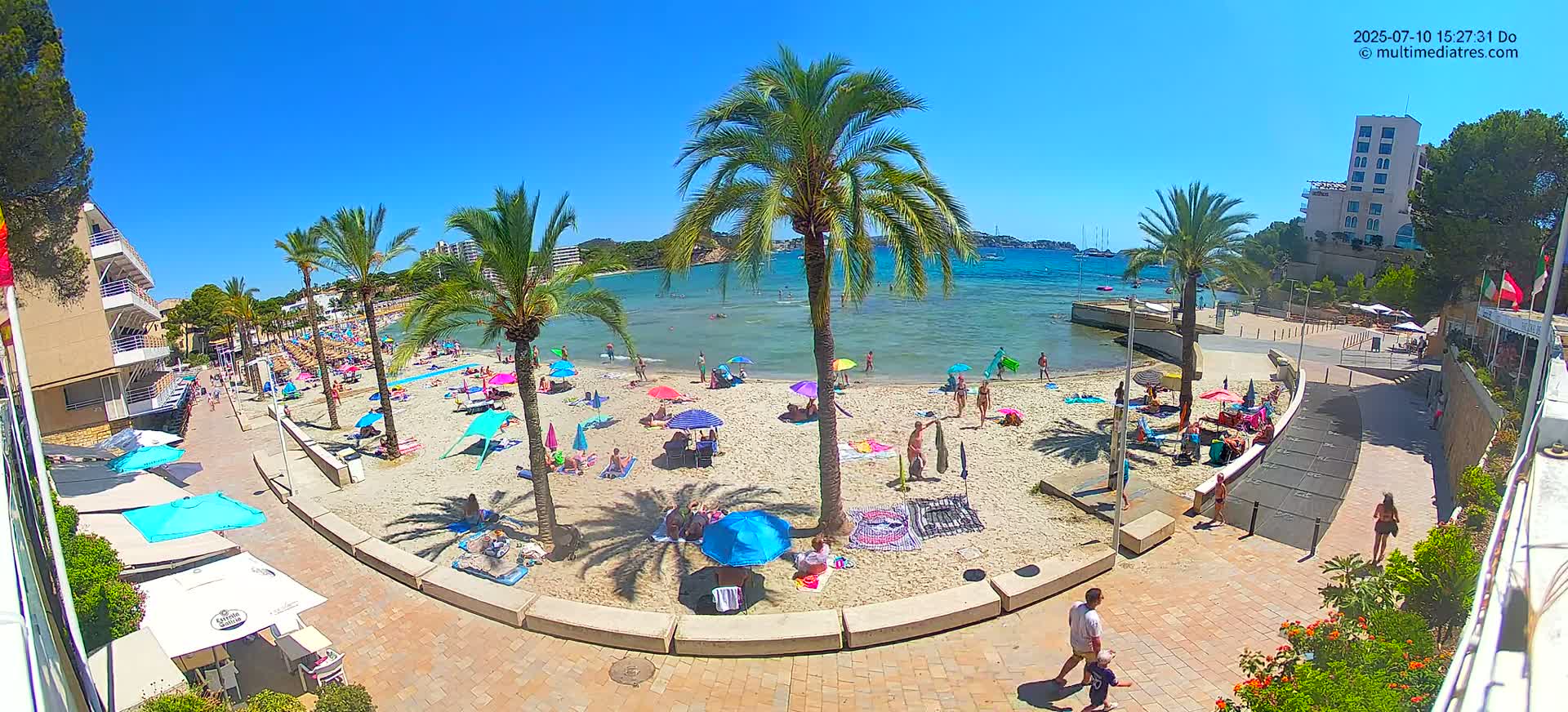 Mallorca, Peguera Palmira Beach by Rendezvous Garden Live Cam - Balearic Islands, Spain