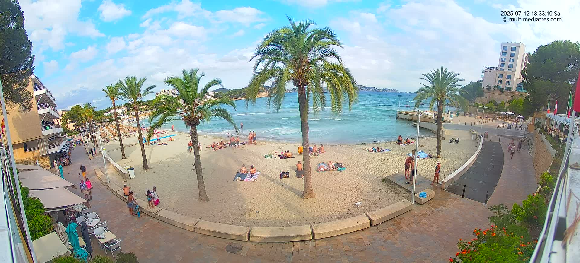 Mallorca, Peguera Palmira Beach by Rendezvous Garden Live Cam - Balearic Islands, Spain