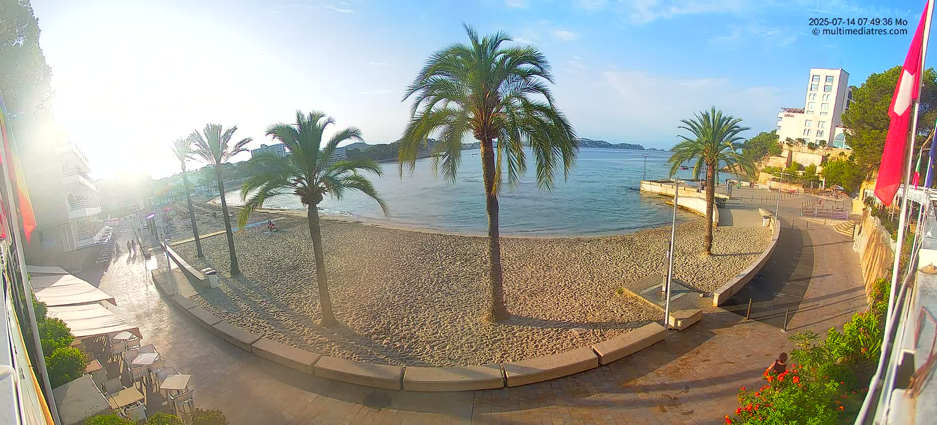Mallorca, Peguera Palmira Beach by Rendezvous Garden Live Cam - Balearic Islands, Spain